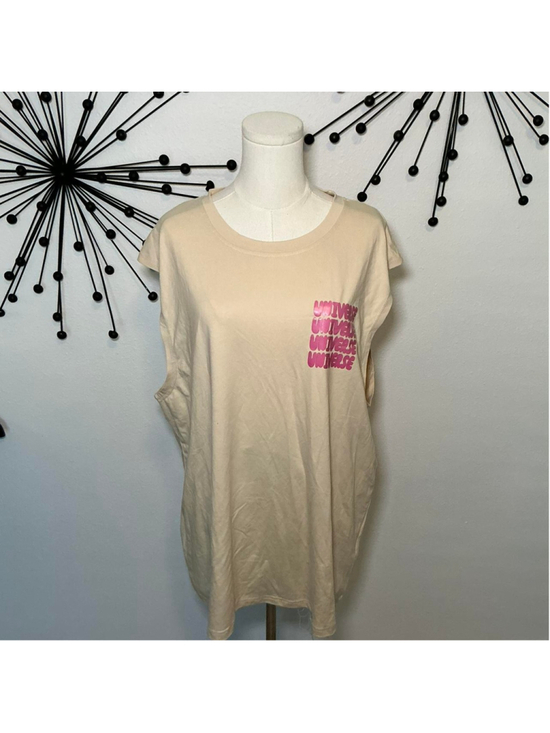 unbranded Other - Universe Graphic Oversized Tee XXL Cream Space Graphic Shirt Y2K